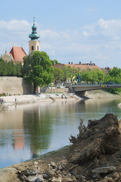 Rába folyó Győr város - Fotó, kép