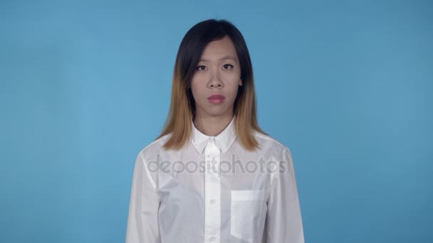 beautiful korean female shows fright - Filmagem, Vídeo