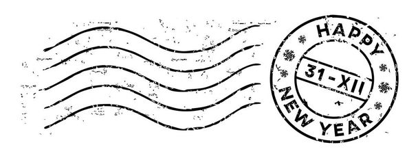 Новорічна поштова гумова марка ізольована на білому. Векторні
 - Вектор, зображення