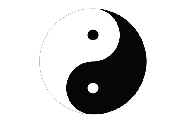 Yin yang vector de símbolo - Vector, imagen