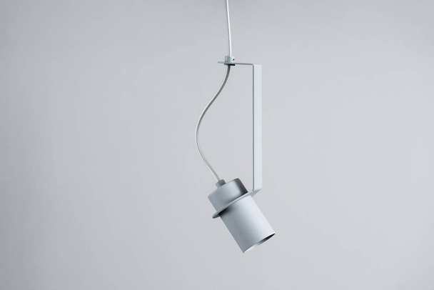 Hanging metal gray lamp - Foto, imagen