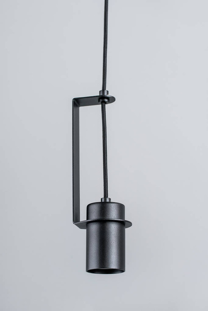 Hanging metal black lamp - Valokuva, kuva