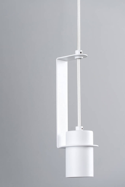 Hanging metal white lamp - Фото, изображение