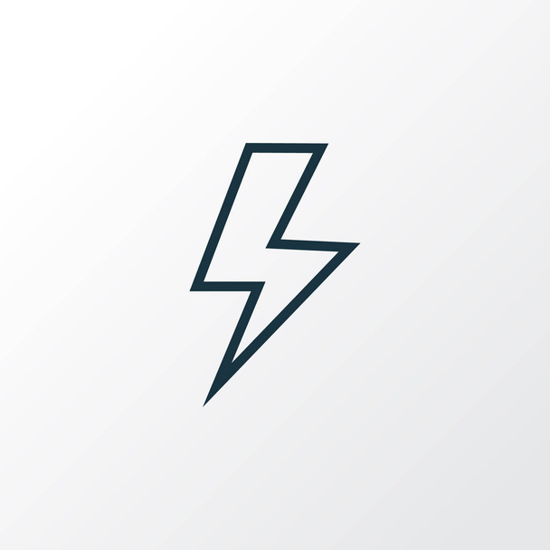 Flash ikon vonal szimbólum. Prémium minőségű elszigetelt villám elem divatos stílusban. - Vektor, kép