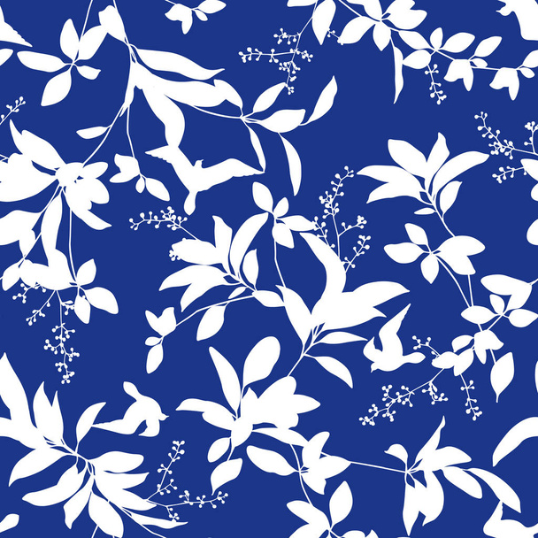 Leaf illustration pattern.It was simple and expressed a leafThese designs continue seamlessly - Vektor, Bild