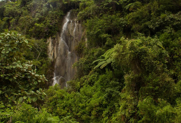 waterfall on mountain of Samosir Island, Indonesia - Photo, Image