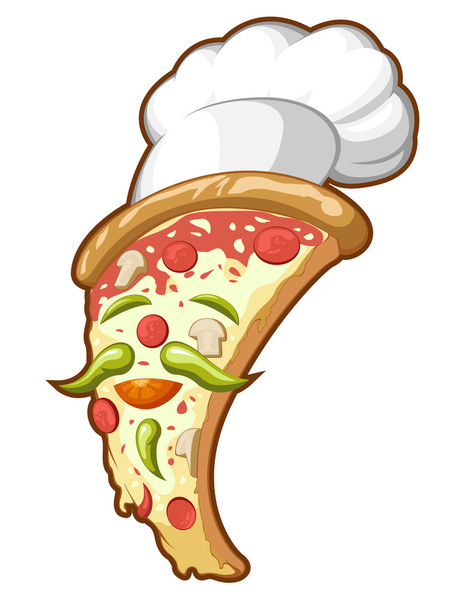 Pizza Chef-kok - Vector, afbeelding