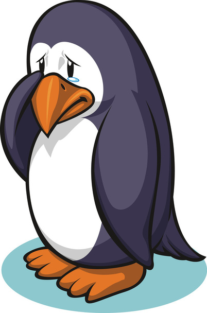 Pingüino triste
 - Vector, Imagen