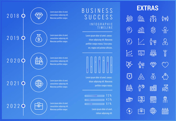 Business success infographic template and elements - Vettoriali, immagini
