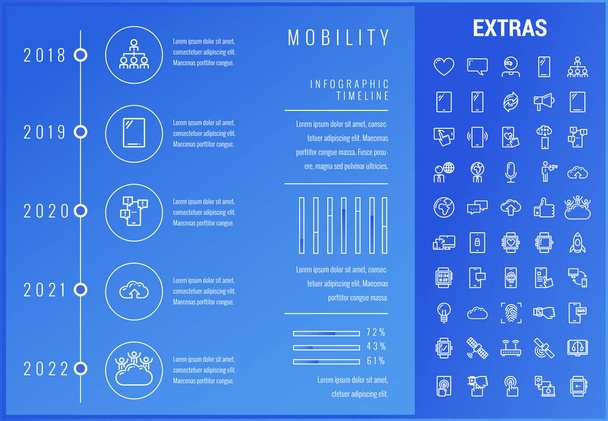 Mobility infographic template, elements and icons. - Vettoriali, immagini