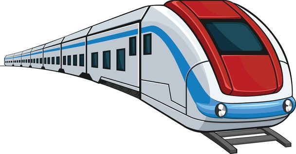 Train on The Rail - Vector, Image