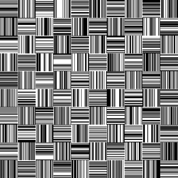 Безшовні чорно-білі прямі вертикальні та горизонтальні смуги змінної ширини
 - Вектор, зображення