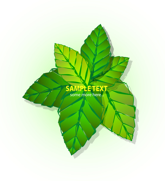 zelené listy - Vektor, obrázek