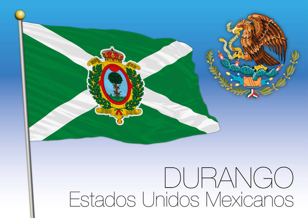 Durango Regionalflagge, vereinigte mexikanische Staaten, Mexiko - Vektor, Bild