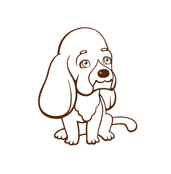 Cartoon little dog - Vector, Imagen