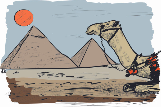 Египет в солнечный день
 - Вектор,изображение
