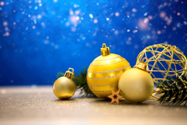 Christmas background with christmas balls - Foto, afbeelding
