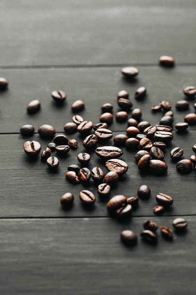 Detailní pohled na pražených kávových zrn  - Fotografie, Obrázek