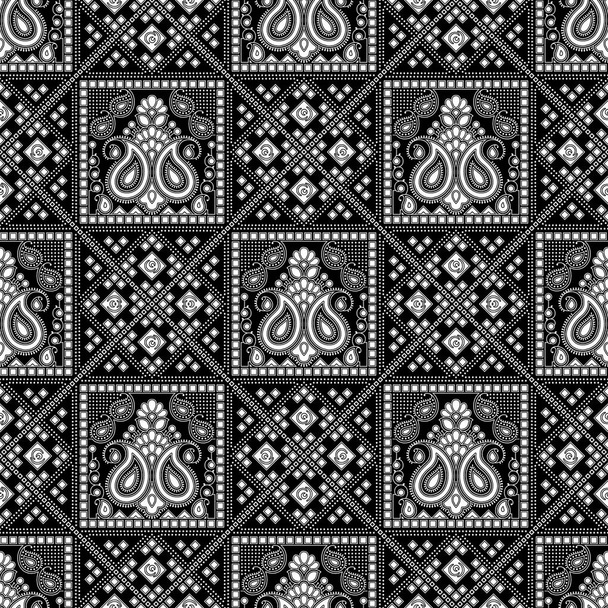 Varrat nélküli hagyományos indiai paisley mintás - Fotó, kép