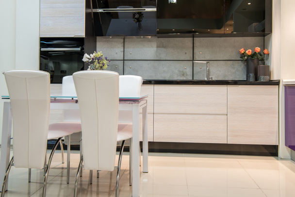 cozy modern kitchen interior with furniture - Photo, Image