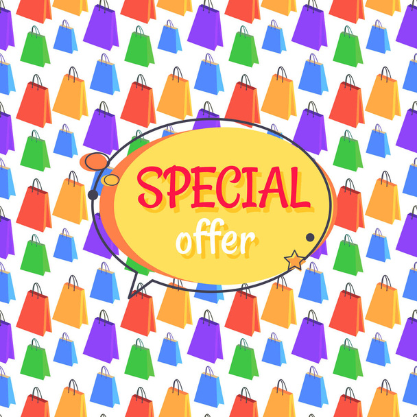 Special Offer Sale Advertisement Seamless Pattern - Vektor, Bild