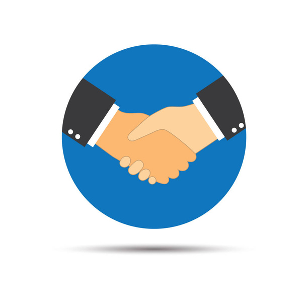 icono del logotipo del apretón de manos para el acuerdo comercial, acuerdo, contrato y asociación
. - Vector, Imagen