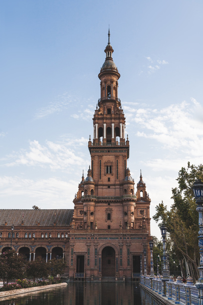 eclectic tower under blue sky, Seville, spain - Photo, image