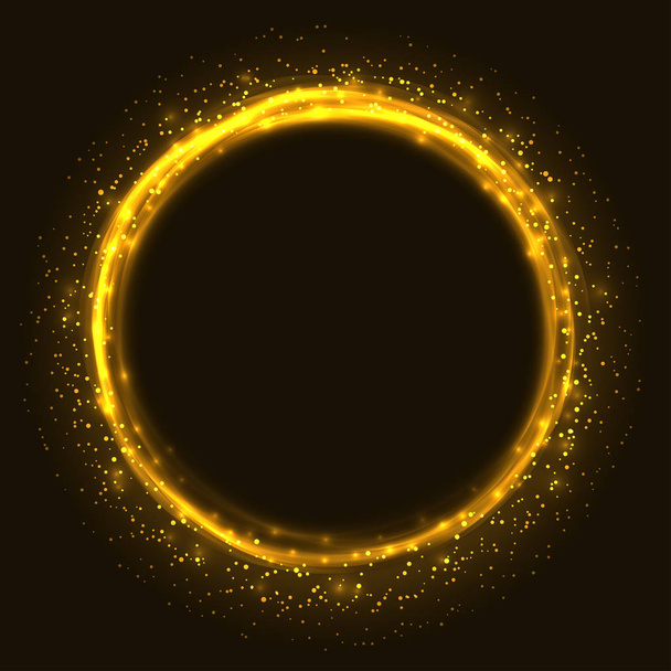 Abstract orange glowing ring - Vector, Image