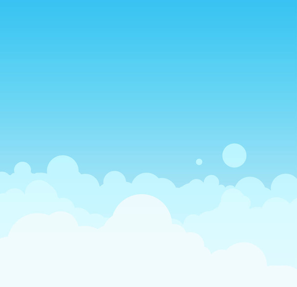 Vektor krásný minimalistický cloudscape v slunečný den - Vektor, obrázek