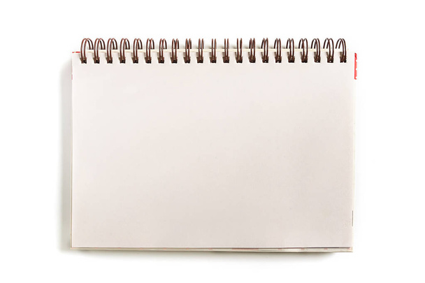 Cuaderno o bloc de notas en blanco sobre fondo blanco
 - Foto, Imagen