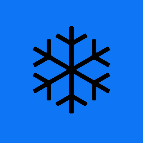 Copo de nieve icono plano
 - Vector, imagen