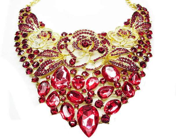 jewelry with bright crystals necklace luxury fashion - Photo, Image
