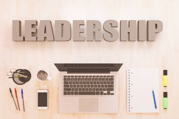 Leadership text concept - Photo, Image