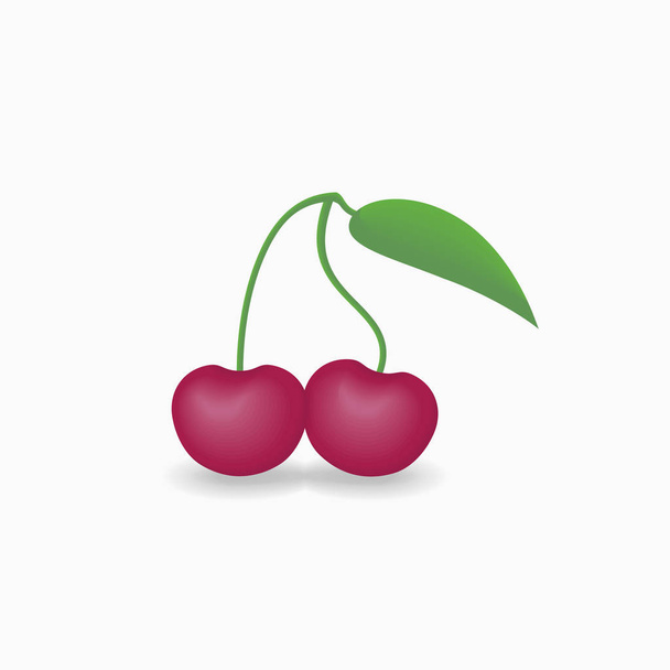 Cherry isolated on white background - Vector, afbeelding