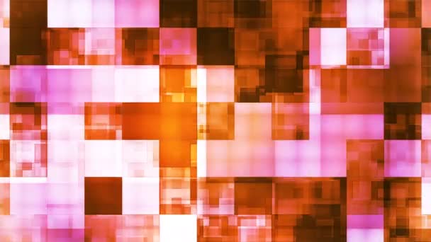 Twinkling Hi-Tech Squared Light Patterns, Orange Magenta, Abstract, Loopable, 4K - Footage, Video