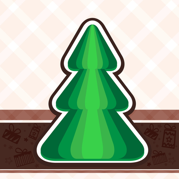 Vector background with christmas tree. - Vector, Image