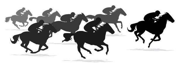 Kůň závodní silhoutte vektor - Vektor, obrázek