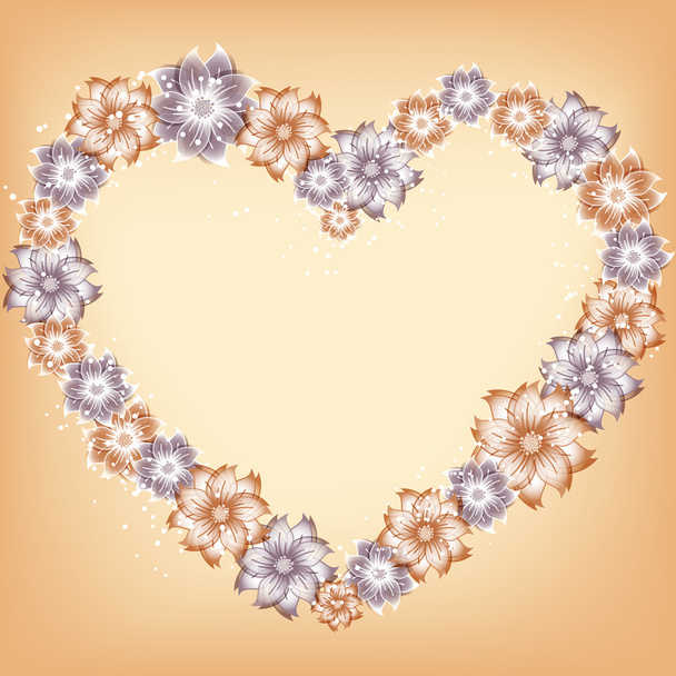 Coração de flor de vetor
 - Vetor, Imagem