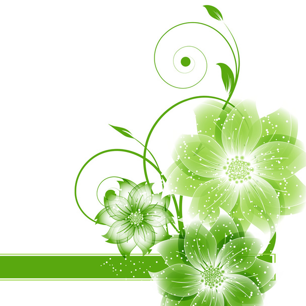 Abstract vector flower background - Vektör, Görsel