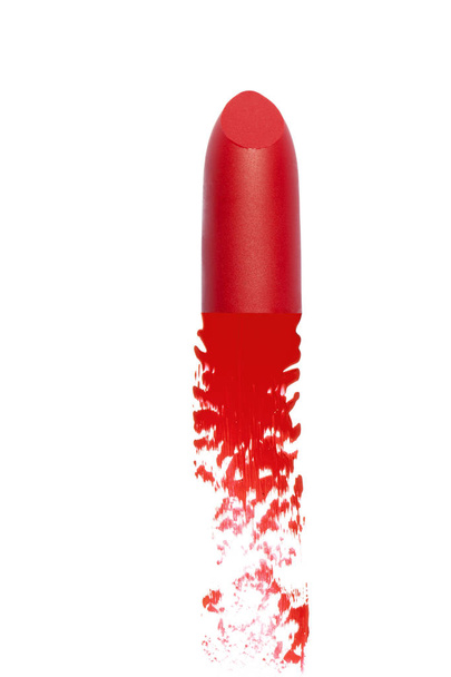 Traço vermelho de lustro de lábio
 - Foto, Imagem
