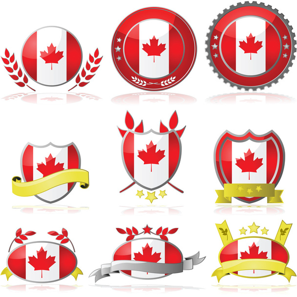 Canada badges - Vetor, Imagem