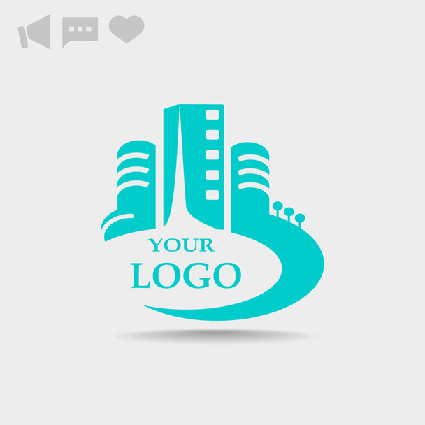 City buildings logo for your company - Wektor, obraz