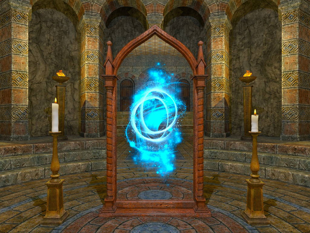 3D CG rendering of the underground temple. - Фото, зображення