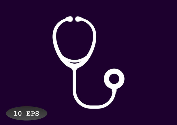 Stethoscope simple web icon  - Vetor, Imagem