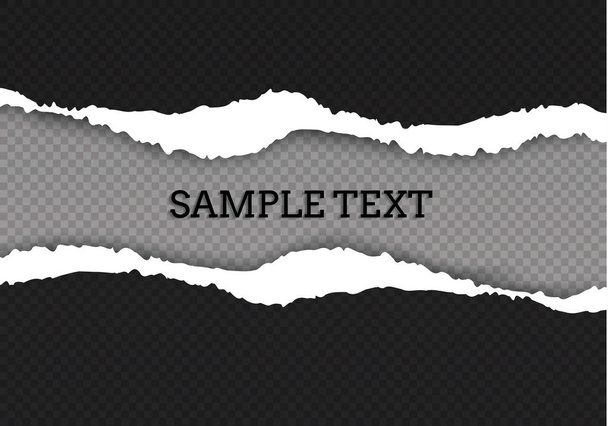 Seamless ripped paper and transparent background with space for text, vector art and illustration. - Διάνυσμα, εικόνα