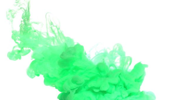 groene inkt in water - Foto, afbeelding