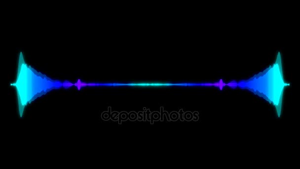 Abstracte audio visualizer equalizer. Digitale afbeelding achtergrond - Video