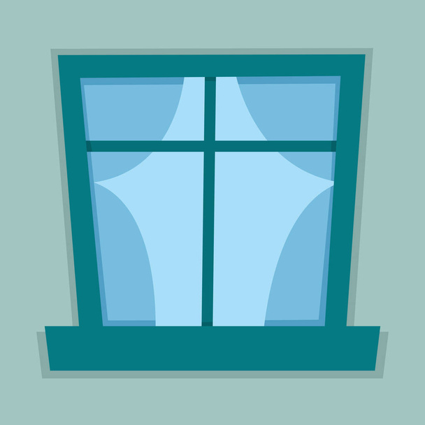Векторная иллюстрация плоского окна
 - Вектор,изображение