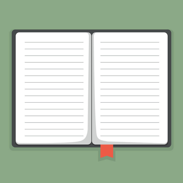 Flat Notebook Vector Illustration - Вектор,изображение