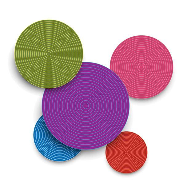 vector illustration design of circles with different geometric patterns - Διάνυσμα, εικόνα